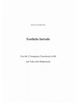 Festliche Intrade-Trio für 2 Trompeten (Tenorhorn) und Tuba oder Baßposaune.