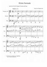 Kleine Serenade gesetzt als Trio für Trompete, Posaune (Euphonium, Bariton) und Tuba (oder Baßposaune)